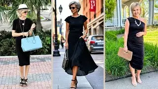 HOW TO WEAR BLACK WITH STYLE FOR LADIES OVER 60+ II Classy look