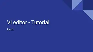 Vi tutorial - part 2