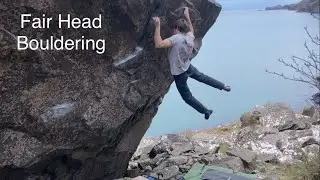 Bouldering Fair Head, Northern Ireland