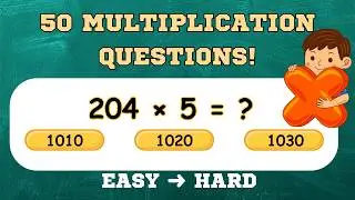 Multiplication Quiz for Class 4 & 5 | 50 Math Questions#mathsquiz #mathematicsquiz #multiplication
