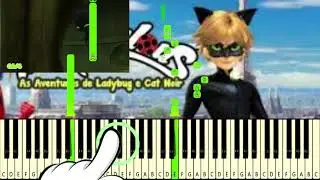Cat Noir & Ladybug no Piano 🎹 | Tutorial F&aacute;cil para Iniciantes | Miraculous