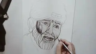 Shirdi Sai Baba Drawing With Pencil Sketch shading/Step byStep for Beginners/Shirdi Sai Baba drawing