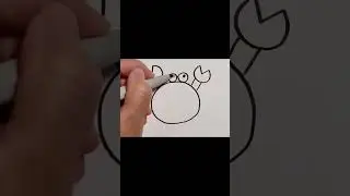 Cute Crab Coloring | Drawing cute Crab | Relaxing Art for Beginners 🦀✨