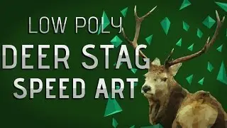 Low Poly Deer Stag - Speed Art