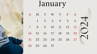 SIMPLE CALENDAR MAKING WITH PHOTOS🗓️ #shortsvideo #calendar #2024