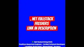 S&P Global Jobs 2025  DOTNET FULLSTACK Software Engineering  Hyderabad, Gurgaon, Ahmedabad