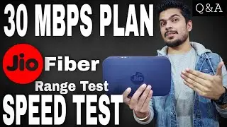 Jio giga fiber 30 mbps plan speed test | JIO fiber router range test | full HD video play test.