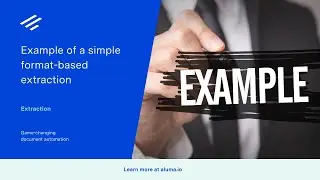 Aluma Extraction 03: Simple format-based Extraction example