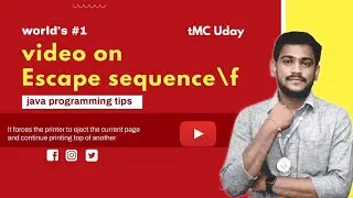\f in java in TELUGU world's first video on /f escape sequence