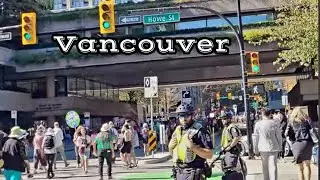 🇨🇦 [4K] Climate Change Rally In Downtown Vancouver BC, Canada