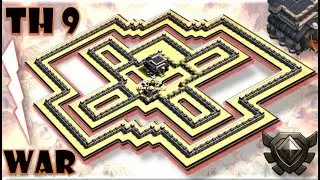 TH 9 (TOWN HALL 9) ANTI 2 STARS WAR BASE 2017 || ANTI ALL TROOPS || REPLAY PROOF || CLASH OF CLANS