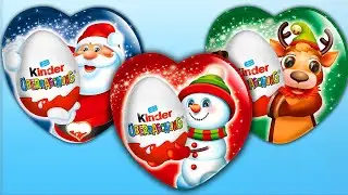 ASMR Christmas Hearts Kinder Surprise Inspiring No Talking Video