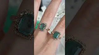 WhatsApp +79038171153 💎Кольца с изумрудами и бриллиантами цена 24600 ₽ размер указ 16,3 средний 18