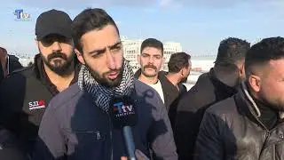 S&ouml;zleşmeli personellerden Kerk&uuml;k'teki valilik binası &ouml;n&uuml;nde g&ouml;steri