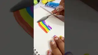 Easy Rainbow 🌈 fun idea. #painting #art #cute #idea #shorts  #jmc #rainbow #beginers