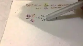 División de un monomio por un número - Clases de matemáticas