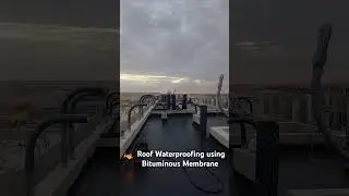 Roof Waterproofing using Bituminous Membrane #waterproofing #roof_waterproofing  #roofing #bitumen
