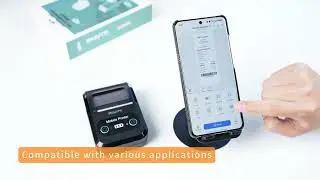 AiYin MN581 - Printer Struk Dan Nota Kasir 58mm Portable - Thermal Label Receipt Printer Bluetooth