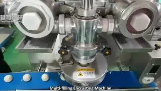 Multi filling Encrusting Machine,Auto Encrusting Machine,Four Layer Mooncake Maamoul Line#自動包餡成型機
