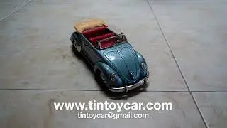 Volkswagen Beetle Convertible Nomura Showa Japan 60&rsquo;s. Compro Juguetes Antiguos de Hojalata.
