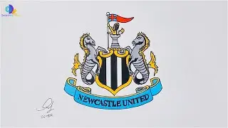 FOOTBALL #79 : Drawing Logo of Newcastle United F.C. - Premier League