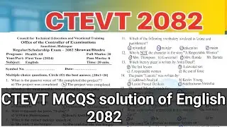 CTEVT english MCQS of 2082 with solution #ctevt #ctevt_midline🔥🔥🔥🔥🔥🔥🔥