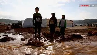 Refugee Camp Flooded By Heavy Rains In Idlib, Syria