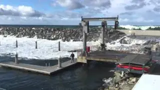 El Nino waves near King Harbor Yacht Club in Redondo Beach California