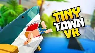 НА ДОМ ЧЕЛОВЕКА НАПАЛИ АКУЛЫ-ЛЮДОЕДЫ! &mdash; Tiny Town VR