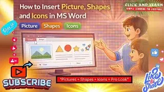 How to Insert Picture, Shapes and Icons in MS Word | Picture |Shapes | Icons | Smart Document Design