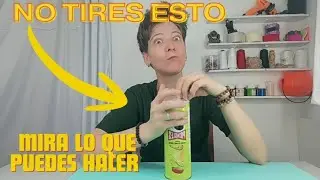 Manualidades reciclando laticas  de papas.🖍️ 