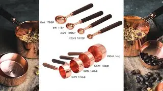#142 - Rose Gold Stainless Steel Measuring Cups & Spoons Set