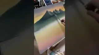My First Bob Ross Painting #bobross #art #painting
