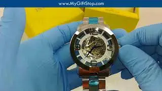 Invicta 22581 Vintage Steel Bracelet Silver Skeleton Dial Automatic Men's Watch Video