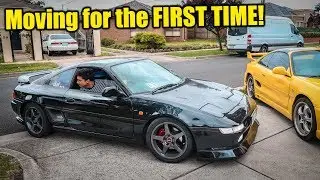 V6 Swapped Toyota MR2 Moves under it's own POWER! FIRST TIME!