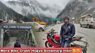 Srinagar To Soanmarg Ki raaste mein bike Crash ho gaya mera😖😢 | 