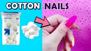 DIY: HOW TO MAKE FAKE NAILS FROM COTTON AT HOME - FAKE NAIL HACK