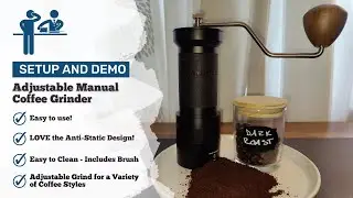 Setup and Demo - Viesimple Adjustable Manual Coffee Grinder