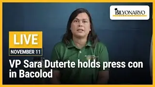 VP Sara Duterte holds presscon in Bacolod