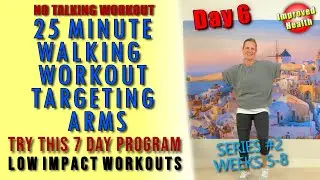25 Min Walk at Home Workout | Walking workout using light weights to target arms | No talking!