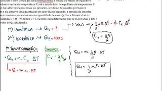 Questão 1ª Lei da Termodinâmica - UFC CE 2003