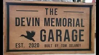 Devin Delaney Memorial Garage Build