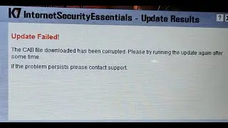 K7 antivirus update failed ! FIXed