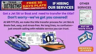 JET SKI OR BOAT AND  NEED TO TRANSFER THE TITLE