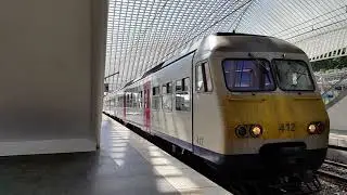 SNCB/NMBS Type AM80 412 departing from  Liege Guillemins Station on 27/06/18