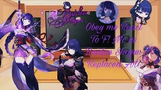 Obey me React to F! Mc as Raiden Shogun || Replaced AU || Genshin impact x Obey me || 1/2 ||