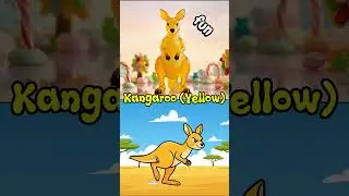 I J K L Iguana Jaguar Kangaroo Leopard | Red White Yellow Blue Gummy Song 🦎🐆🦘🐆
