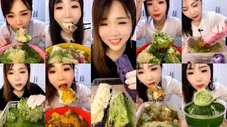 BLENDER , DRY , STICKY , ICE BAR WITH MATCHA PASSION FRUIT AND MILK POWDER, ICE EATING ASMR 🧊💚