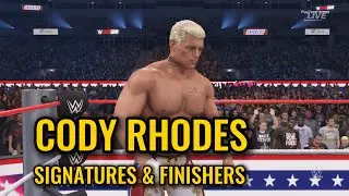 Фирменные приёмы и добивания Коди Роудса в WWE 2K25 (геймплей)