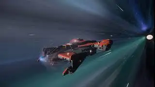 Star Citizen - Drake Cutlass Red in Quantum Travel (Alpha 3.8 in 4K)